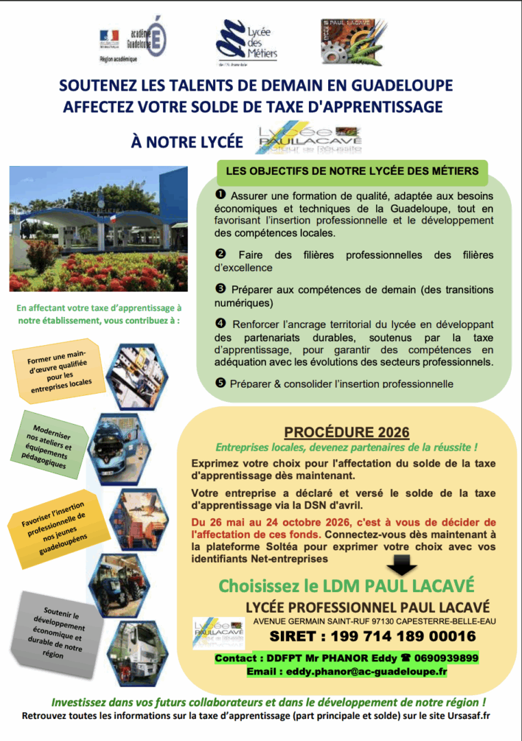 TAXE APPRENTISSAGE PROCÉDURE